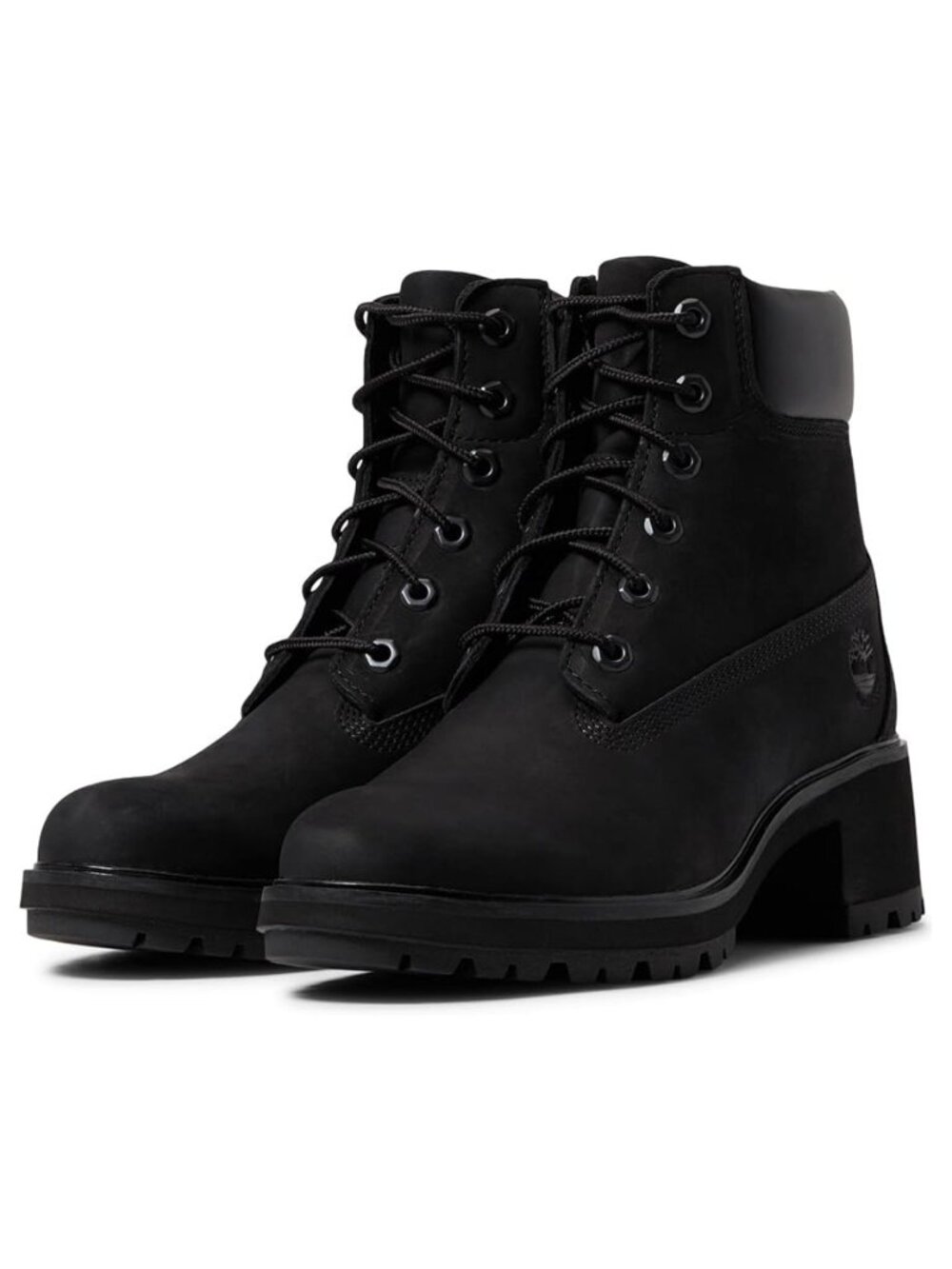 Timberland Kinsley Black Ankle Boots Waterproof Suede Lug Sole -Size 9.5